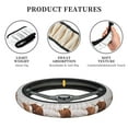 thumbnail image 4 of Balery Yak Fundas elásticas antideslizantes para volante, funda protectora universal para hombre y mujer, 15 pulgadas, accesorios para coche., 4 of 6