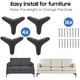 thumbnail image 5 of Patas para muebles de 7 "/17,5 cm, 4 pies de muebles triangulares de diamante de Metal modernos, reemplazo DIY para armario, sofá, silla otomana Adepaton WMZL-816-1, 5 of 6