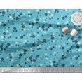 thumbnail image 3 of Soimoi Blue Cotton Duck Fabric Artistic Floral Printed Fabric 1 Yard 42 Inch Wide, 3 of 3