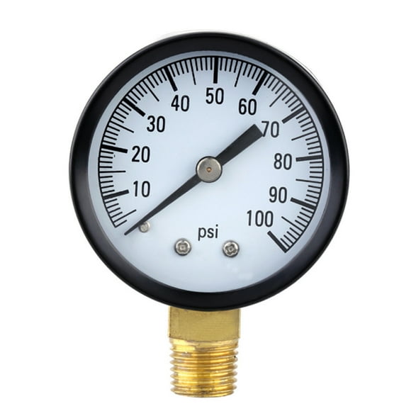TFixol 0-100PSI 1/4'' Well Pump Pool Spa Filter Water Pressure Gauge Brass Socket Connection