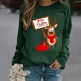 thumbnail image 1 of ICHUANYI Liquidación Navidad Moda Mujer Casual Manga Larga Impreso Señoras Sudaderas Tops ICHUANYI WER202308245698, 1 of 8