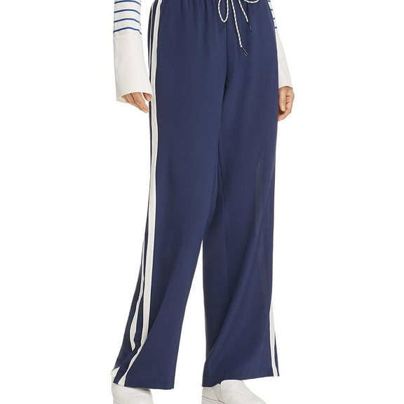 Joie Womens Stripe Athletic Track Pants, Blue, X-Small