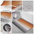 thumbnail image 6 of Orange Gray Bath Mat 3 Piece Bathroom Rug Set, Farmhouse Retro Gradient Wooden Grain Non Slip Bath Rug Contour Mat and Toilet Lid Cover, Absorbent Shower Mats Soft Bath Rugs and Mats Sets, 6 of 8