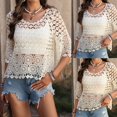 thumbnail image 2 of Kcolen Women Cover Ups for Swimwear Summer Boho Hollow Out Knit Cover Up Tunic Top Loose Fit Beach Swimwear Dress, 2 of 5