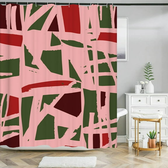 Nordic Wind Abstract Art geometry Shower Curtain Waterproof Cloth Bath Curtain M