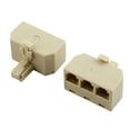thumbnail image 1 of Adaptador de Cable de Teléfono RJ11 Triplex Único Bargains 2Pcs, 1 of 5