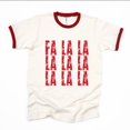thumbnail image 4 of Fa La La Distressed - Women's Ringer Graphic T-Shirt, 4 of 6