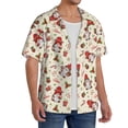 thumbnail image 2 of Daiia cute Santa with Gifts Men's Linen Shirts Short Sleeve Casual Shirts Button Down Shirt for Men Beach Summer Wedding Shirt-X-Large, 2 of 6