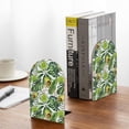 thumbnail image 5 of Lsque Green Tropical Printed Wood Bookends,Non-Skid Bookend for Shelves,Heavy Duty Support Bookends,Non-Slip Foam Pads for Office, Home, and Library,1 Pair, 5 of 8
