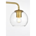 thumbnail image 4 of Living District Genesis 2-Light Iron & Glass Bath Sconce in Brass/Clear, 4 of 6