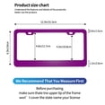 thumbnail image 4 of License Plate Frame With Screw Caps 2 Pack Car Plate Frame Front And Rear Rust-Proof Universal Car Tag Holder Darkpurple, 4 of 8