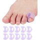 thumbnail image 1 of ZHAOCHENG Férula para dedo meñique, separador de gel para dedos, enderezador para dedo meñique (morado), paquete de 10, 1 of 5