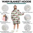 thumbnail image 5 of Wearable Oversized Blanket,White Christmas Red Truck and Tree Pattern Wearable Blanket Hoodie for Adults,Cozy Hooded Blankets with Super Pockets,Super Warm Fuzzy Pullover for Women & Men, 5 of 6