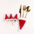 thumbnail image 2 of Christmas Decoration Party Lollipop Topper Fork Knife Cutlery Bottle Ornament Wine Bottle Hat Christmas Santa Hats Cup Bottles Cover Mini Christmas Hat FOR WINE BOTTLE/KNIFE FORK, 2 of 8
