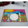 thumbnail image 1 of EREHome Beach Flip Flops Placemat Table Mat 12x18 inches,Set of 2, 1 of 1