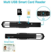 USB Smart Card Reader, Rocketek DOD Military USB CAC Memory Card Reader Compatible with Windows, Linux/Unix, MacOS X -