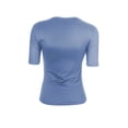 thumbnail image 6 of Coduop Women's Chic Short Sleeve T-Shirts Casual Basic Slim Fit Crop Tops Shirt Blouse, 6 of 7