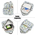 thumbnail image 5 of FORMRS Mini Backpack Purse for Women Quilted Travel Daypack Casual Shoulder Bag, Blue Lemons Pattern, 5 of 7