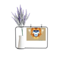 thumbnail image 1 of Golden mono de nariz chata animal Tarjeta de jarrón de lavanda artificial, 1 of 3