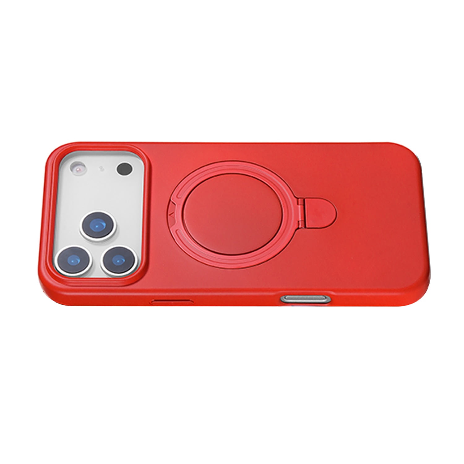 Soft Silicone Stand Case with Magsafe for iPhone 17 Pro - Red