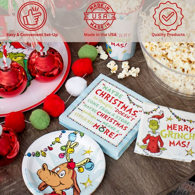 Dr. Seuss The Grinch Christmas Party Supplies Bundle