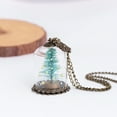 thumbnail image 2 of Jiyike Christmas Jewelry Mini Glass Dome Bottle Pendant Necklace Glow in Dark Christmas Tree Necklace for Party, 2 of 10