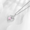 thumbnail image 3 of Ydou Love Heart Pendant Necklace for Women, 18K White Gold over Silver October Birthstone Jewelry Mother's Day Gifts for Women Mom Wife/Lover, 3 of 8