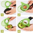 thumbnail image 3 of Cortador de aguacate, cortador de aguacate 3 en 1, pelador de aguacate adecuado para kiwi, fruta del dragón, mango, 3 of 8