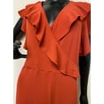 thumbnail image 2 of NY Collection Womens Petites Ruffled A-Line Midi Dress, 2 of 5