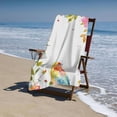 thumbnail image 4 of PHYHOO Floral Butterflies Oversized Quick Dry Microfiber Beach Towel Bird Flowers Orchids Lightweight Sand Free Towel Super Soft &amp; Absorbent for Travel Swimming Sports 30x60in, 4 of 8