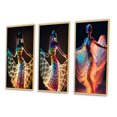 thumbnail image 3 of Designart "Translucent Light Dancing Figure III" Woman Fashion Photography Framed Wall Art Set Of 3 - Multicolor Glam Frame Gallery Set For Office Decor, 3 of 6
