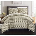 thumbnail image 2 of Chic Home Lovey 3-Piece Reversible Geometric Duvet Cover Set, King, Taupe, 2 of 2