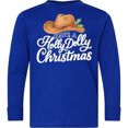 thumbnail image 3 of Inktastic Holly Dolly Christmas Cowboy Hat Festive Long Sleeve Youth T-Shirt, 3 of 5