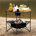 thumbnail image 3 of OuterSpa Folding Camping Table, Portable Outdoor Picnic Table, 3 of 10