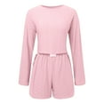 thumbnail image 5 of MuXiKeJi Clothes Womens 2 Piece Short Set Summer Lounge 2026 Travel Vacation Beach Cruise Matching Outfit Ribbed Loungewear, 5 of 5
