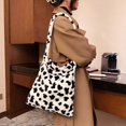 thumbnail image 3 of Plush Crossbody Handbag Ladies Animal Print Large Capacity Top-handle Totes Bag, 3 of 9