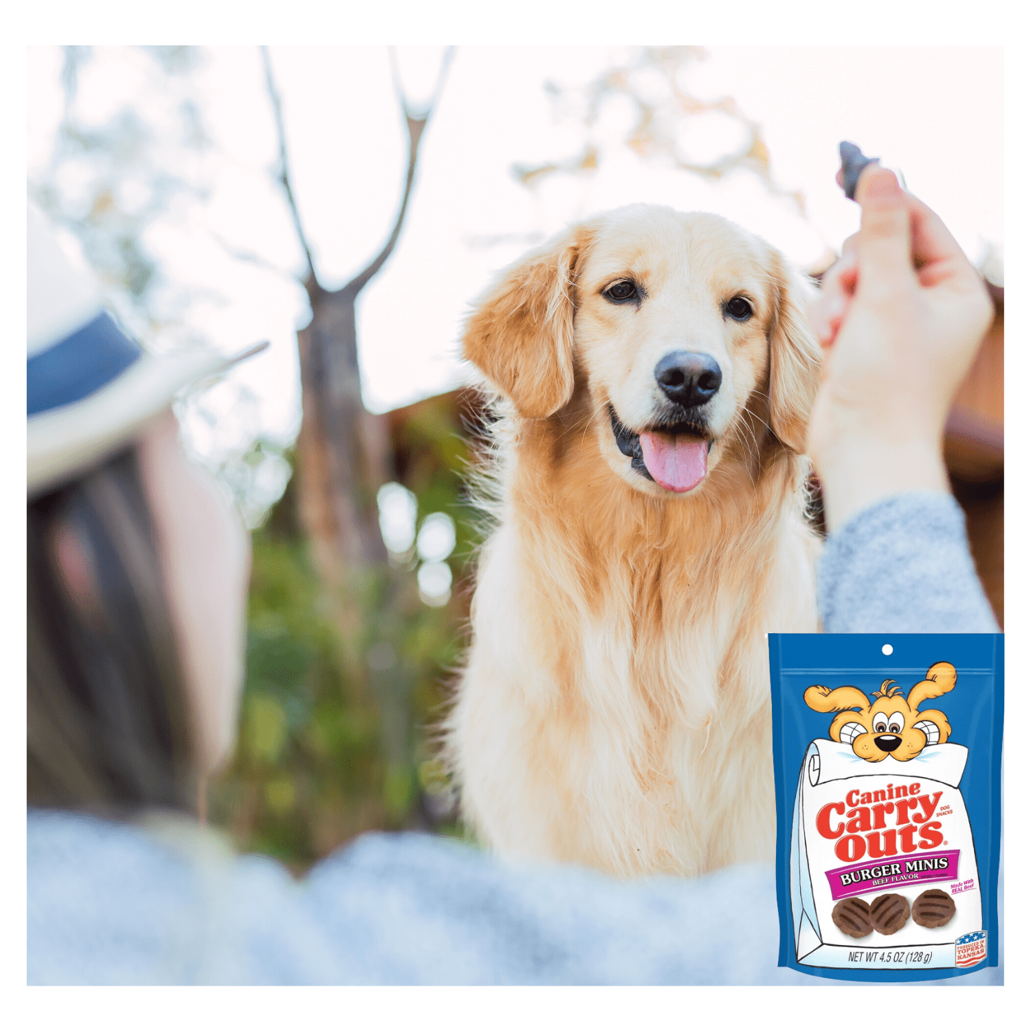Canine Carry Outs Burger Minis Beef Flavor Dog Treats Food Snacks Delicious Chews 4.5 oz Pack of 2