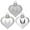 B, variant on 6Pcs Multi Finish Heart Shaped Baubles - Glittering Hanging Heart Ornaments for Christmas Tree Decor and Festive Home Holiday Decoration