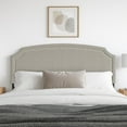 thumbnail image 4 of Home Design Cora Upholstered Queen Headboard with Nailhead Trim and Adjustable Height, Warm Gray, Easy assembly, 4 of 6