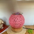 thumbnail image 5 of Rattan Ball Electric Aromatherapy Lamp Rattan Spherical Oil Burner Wax Melt Burner with Wood Base Warmer Melter, 5 of 17