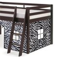 thumbnail image 2 of Alaterre Roxy Twin Wood Junior Espresso Loft Bed with Zebra Bottom Tent, 2 of 3