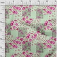 thumbnail image 3 of oneOone Cotton Flex Light Green Fabric Florals Craft Projects Decor Fabric Printed By The Yard 40 Inch Wide, 3 of 4
