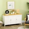 thumbnail image 2 of HOMCOM Storage Cabinet, Buffet Cabinet, Sideboard with Doors, White, 2 of 10