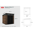 thumbnail image 4 of Keter Signature 7x7 ft. Durable Resin Outdoor Storage Shed With Heavy Duty Floor and Locking Door, Walnut, 4 of 7