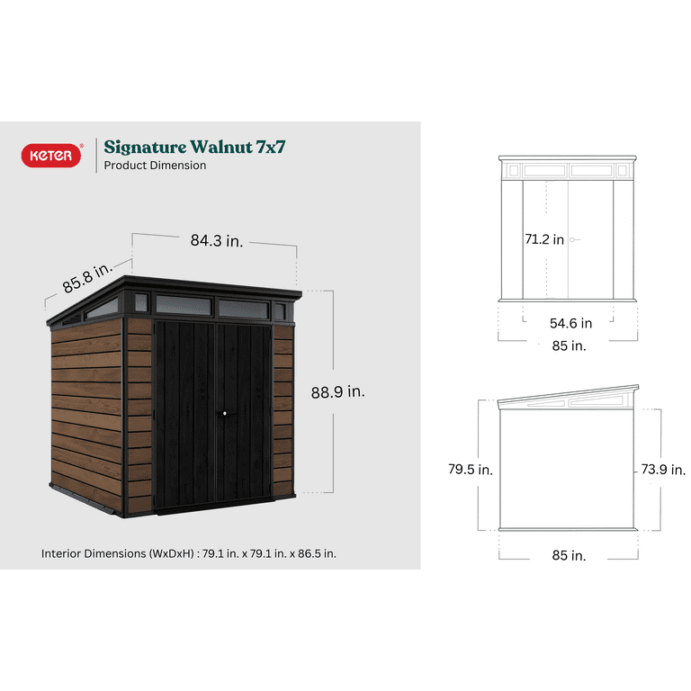 Keter Signature 7x7 ft. Durable Resin Outdoor Storage Shed With