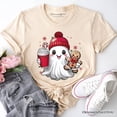 thumbnail image 6 of Cute Ghost Christmas T‑Shirt, Adorable Gingerbread and Cocoa Holiday Tee, 6 of 6