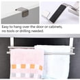 thumbnail image 7 of Tutuviw Cabinet Towel Rails Adjustable Over Door Towel Rack Sink Towel Holder Stainless Steel Tea Towel Rail Kitchen Bathroom Towel Rack Over Door Cupboard Drawers Anti-Slip, 7 of 7