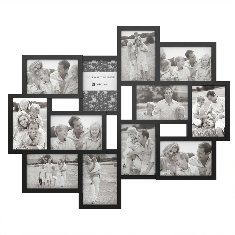 Trademark Global Collage Picture Frame With 12 Openings For 4x6 Photos