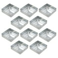 thumbnail image 2 of Plum Fittings 3" x 3" Square Pressed Steel Dome Caps Galvanized Steel (10 Pack), 2 of 5
