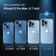 thumbnail image 4 of [3 In 1] Designed For Iphone 13 Pro Max Case, With 2 Pack Tempered Glass Screen Protector + 2 Pack Camera Lens Protector Shockproof Slim Cover Militar, 4 of 5